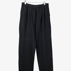 St. John Basics Black Pleated Waist Knit Pant